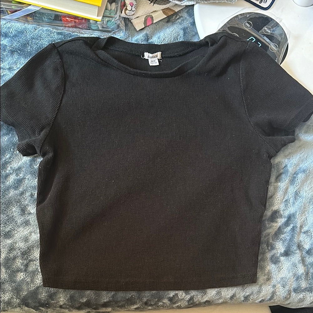 Garage Black Soft Crop Top